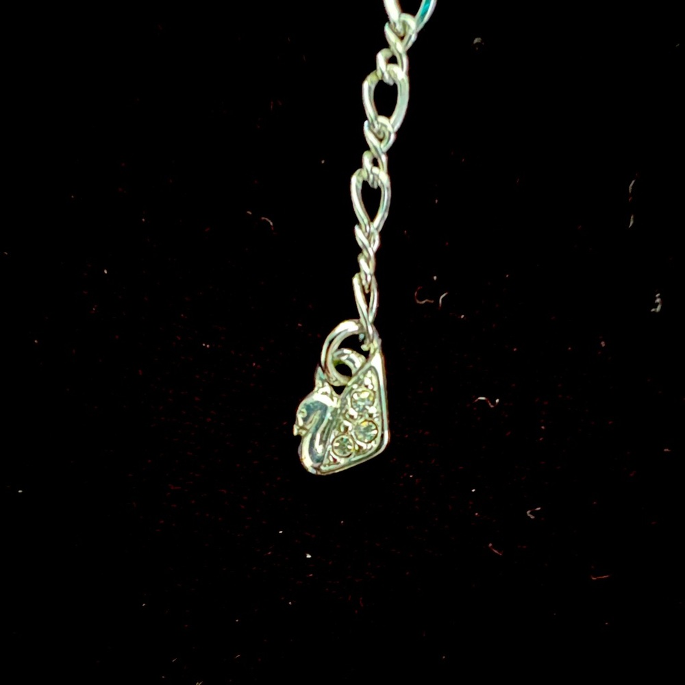 Swarovski Necklace - Asymmetrical Circles - Silver tone - Picture 5 of 7